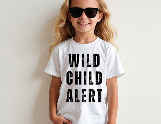 Wild Child Alert (Black Writing) - Toddler