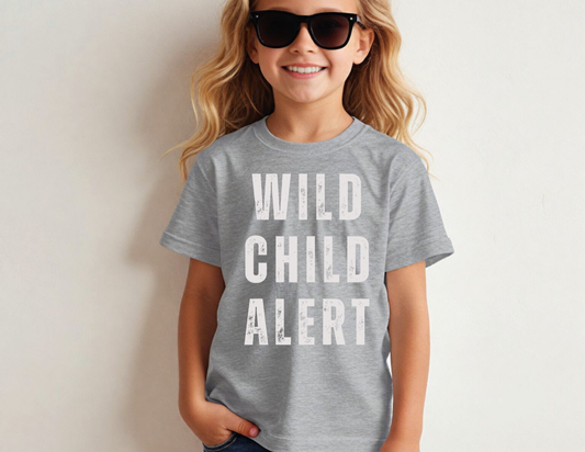 Wild Child Alert (White Writing) - Toddler