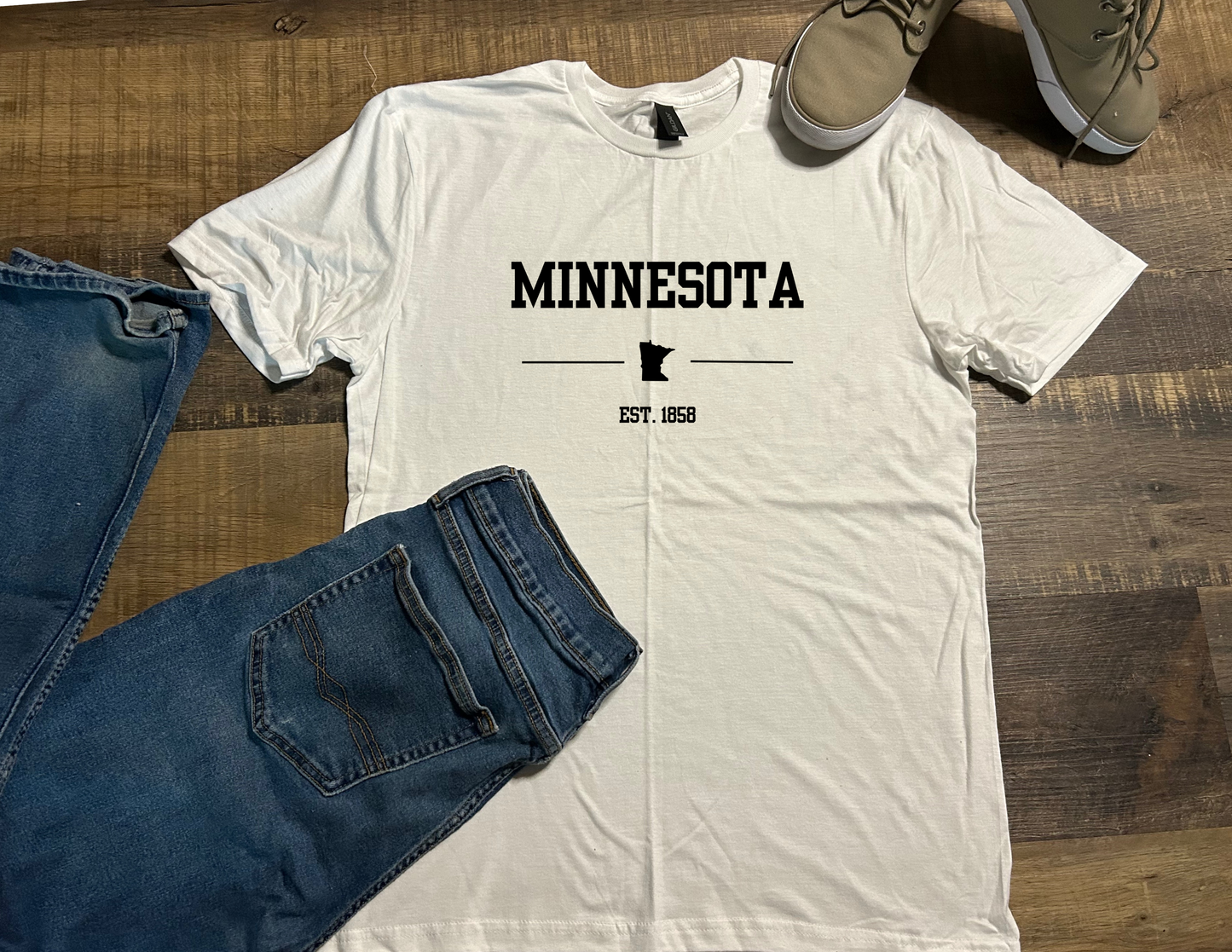 Minnesota est. 1858 (Black Writing)