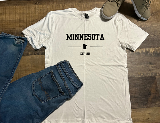 Minnesota est. 1858 (Black Writing)