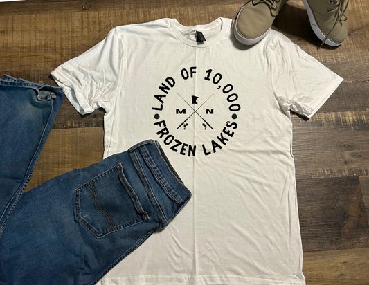 Land of 10,000 Lakes - Fishing Poles (Black Writing)