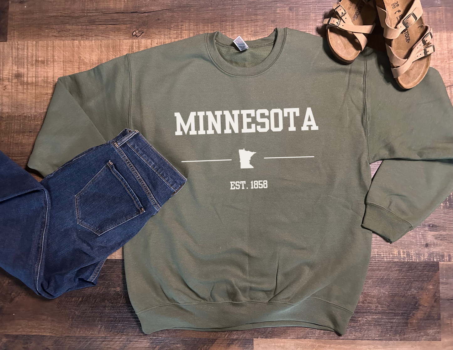 Minnesota Est. 1858 (White Writing)